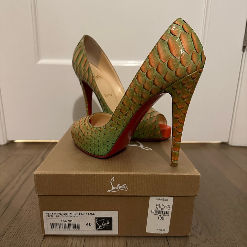 Christian Louboutin Very Prive 120 Python Fairy Tale Size 40
